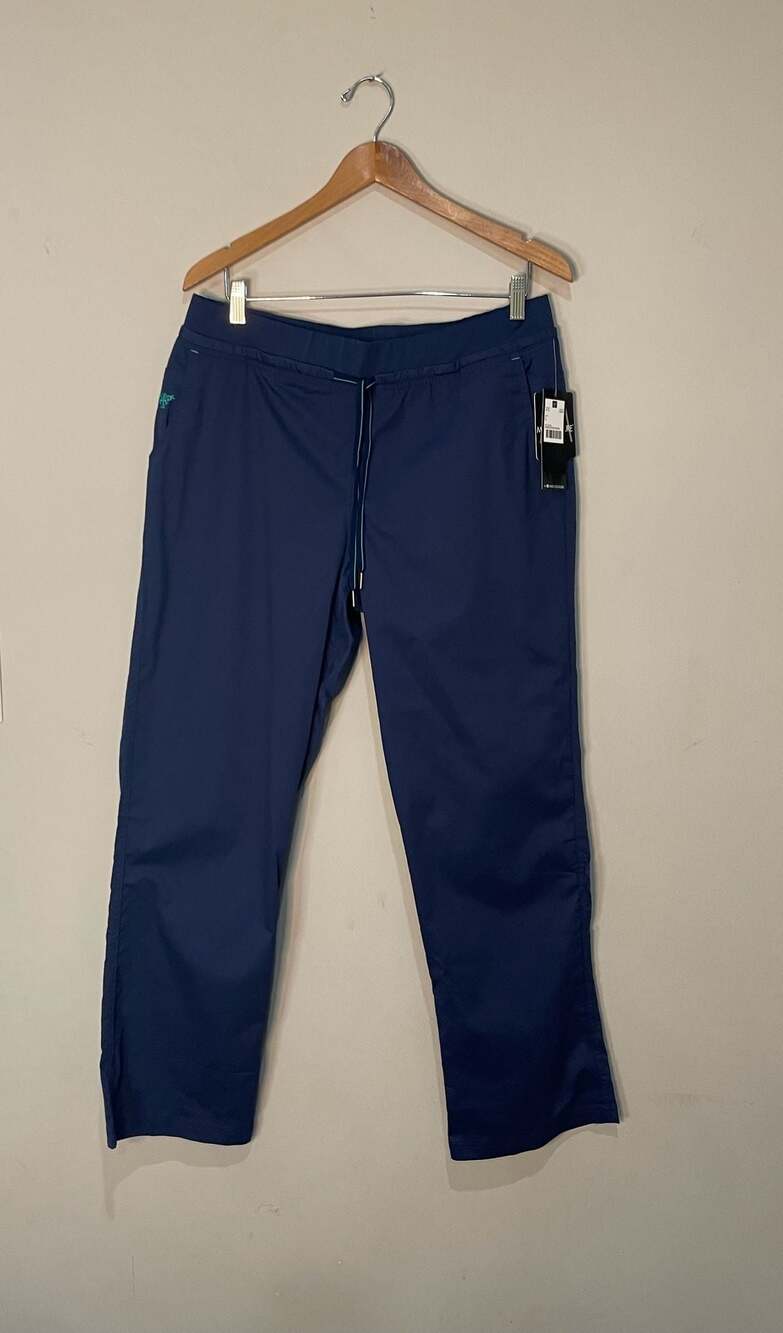 Med Couture Signature Yoga Scrub Pants Navy Blue Size L Style 8715